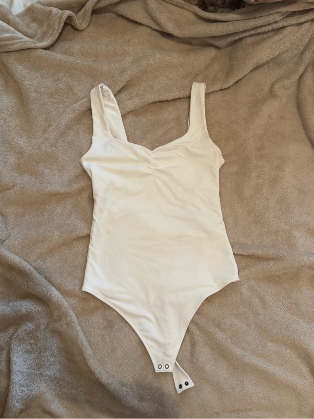 Abercrombie & Fitch White One-Piece Bodysuit